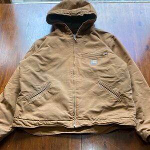 Carhartt Men’s Washed Duck Sherpa Lined Jacket Size L